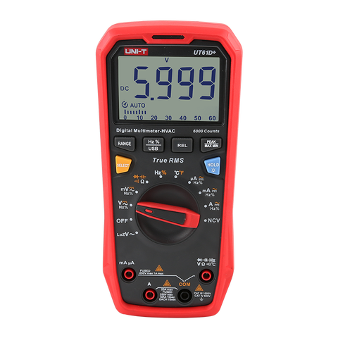 UNI-T NCV Digital Multimeter 6000 Analog Tester True RMS UT61B+/UT61D+/UT61E+ AC / DC Volt Ohm Capacitor Freq Test USB Connect ► Photo 1/6