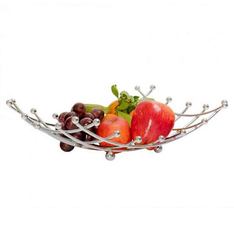 Creative Convenient Fruit Basket Bowl Vegetable Rack Stainless Steel Storage Stand Holder Apple Orange ,As Shown ► Photo 1/6