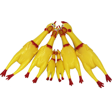 2022 Hot Sell Screaming Chicken Pets Dog Toys Squeeze Squeaky Sound Funny Toy Safety Rubber For Dogs Molar Chew Toys S&M size ► Photo 1/4