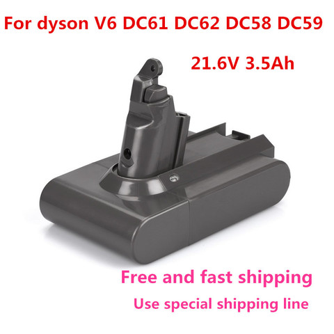21.6V 3500mAh Replacement Battery for Dyson V6 Li-ion Vacuum Cleaner SV09 SV07 DC58 DC61 DC62 DC74 V6 965874-02 Animal Battery ► Photo 1/6