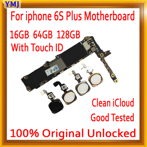 16gb / 64gb / 128gb for iphone 6s plus Motherboard,Original unlocked for iphone 6s Plus Mainboard without Touch ID/With Touch ID ► Photo 1/6