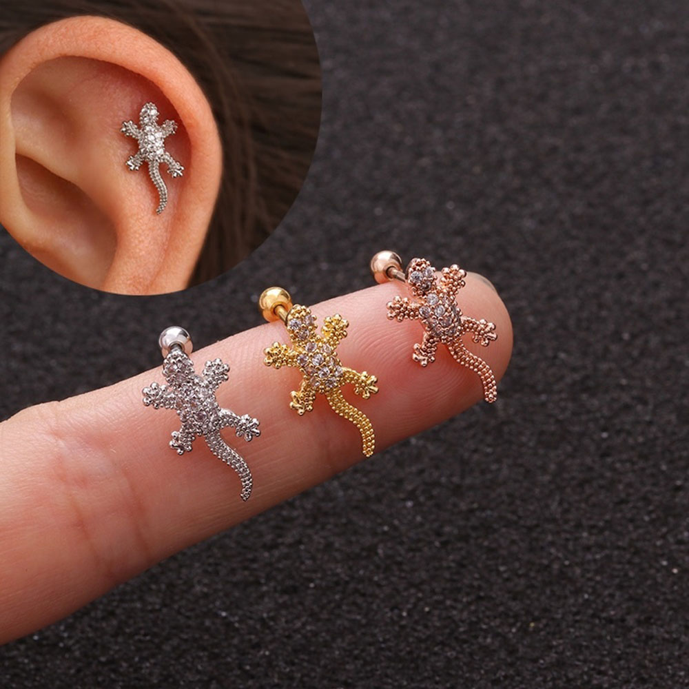 2pcs Cute Cats Cartilage Earring Helix Hoop Earring Fashion jewelry
