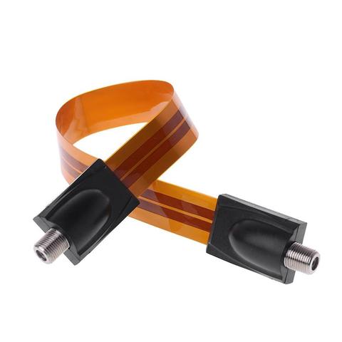 Flat Coaxial Cable Female F Connector Pass Home/ Car WINDOW DOOR Satellite Antenna TV ► Photo 1/5