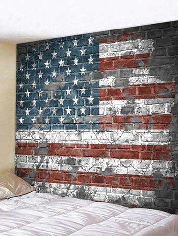 Vintage Brick Unite State USA Wall Tapestry American Flag Print Wall Hanging Tapestry Home Decor ► Photo 1/6