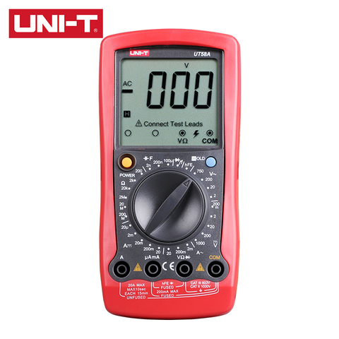 UNI-T UT58A/UT58B/UT58C/UT58D/UT58E  General Digital Multimeter Data hold 2000 display count refresh rate 2~3 times/s ► Photo 1/5