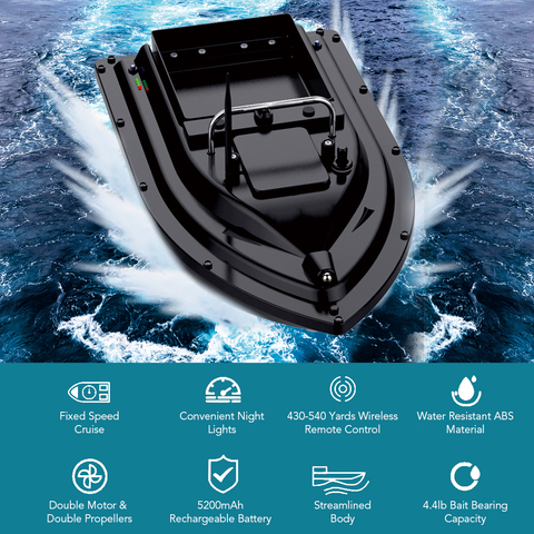 GPS RC Bait Boat - Wireless Remote Control Fishing Feeder Boat