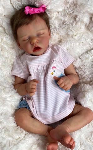 NPK 45CM reborn premie baby newborn doll TwinA baby girl detailed hand painting real soft touch cuddly baby collectible art doll ► Photo 1/6