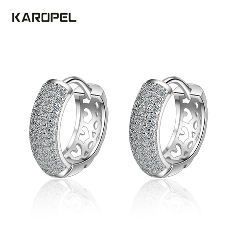 Zircon Charm silver Earrings For Women pendientes oorbellen Fashion 925 Sterling Silver Dazzling CZ Mosaic ► Photo 1/6