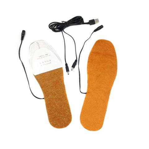 USB Electric Heated Insoles Shoes Boots Foot Feet Warmer Pad Cushion  Washable Thermal Insoles Unisex Outdoor Winter Warm ► Photo 1/6