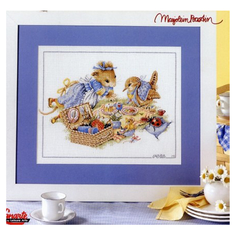 Top Quality Beautiful Lovely Counted Cross Stitch Kit Life Mouse And Bird Picnic lanarte 33843 ► Photo 1/1