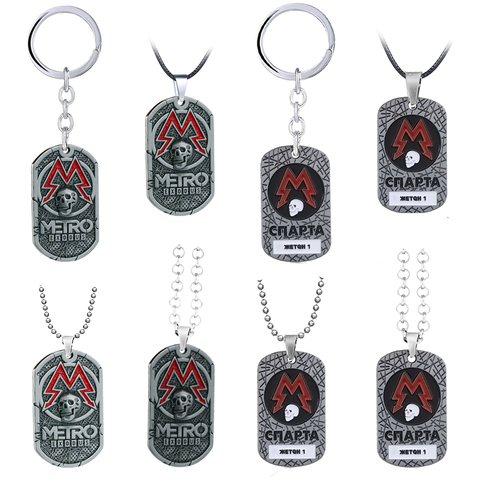 Hot Game Metro Exodus 2033 Necklace Metal Vintage Souvenir Pendant Badge Women Leather Men Jewelry Gift Link Chain kolye collar ► Photo 1/6