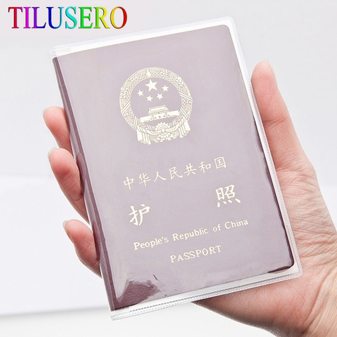 1pcs Waterproof Transparent Passport Holder Card Holder PVC Waterproof Travel Passport Cover Credit Card Holder Aluminium ► Photo 1/6