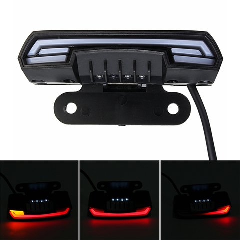 General Motorcycle Scooter Light Tail Rear Brake Stop Waterproof Double Flash Warning Dynamic Turn Signal License Plate Light ► Photo 1/6