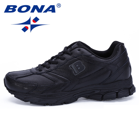BONA Winter Sports Trainers For Men Running Sport Shoes Outdoor Lace Up Black Sneakers Light Athletic Shoes Fast Free Shipping ► Photo 1/6