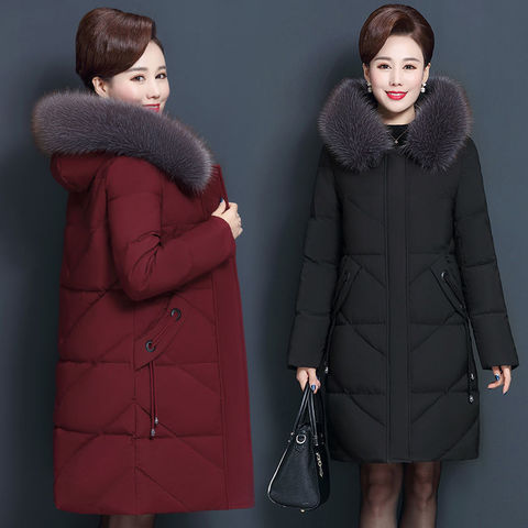 2022 New Winter Women's Jacket Long Coat Fur Collar Hooded Parka Overcoat Thick Warm Cotton Padded Jacket Outwear Plus Size 7XL ► Photo 1/6