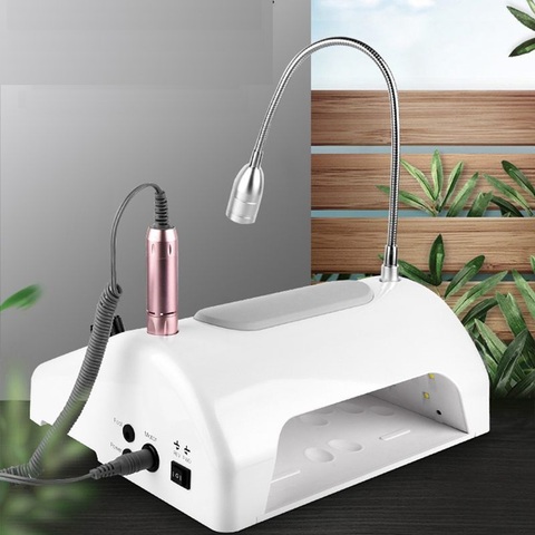 5 in 1 Multifunctional Electric Nail Art Drill Manicure Kit + Dust Vacuum Suction Machine Salon Nail Art Tool + Desk Lamp ► Photo 1/6