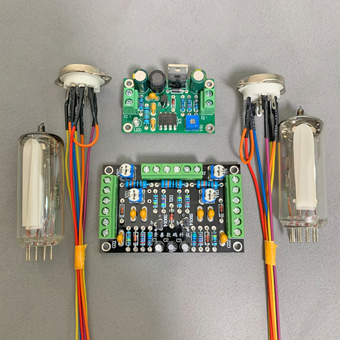 DC12V Dual Channel Stereo 6E2 Tube indicator driver Board level indicator amplifier DIY Audio fluorescent ► Photo 1/5