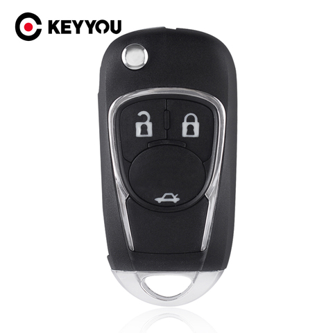 KEYYOU 3 Buttons Modified Flip Folding Key Shell For Chevrolet Cruze Camaro Equinox Malibu Sonic Spark Volt Car Key Shell ► Photo 1/6
