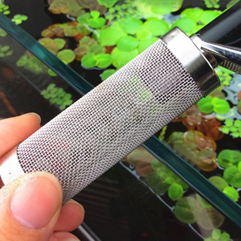 Fish Tank Filter Stainless Steel Inlet Case Mesh Shrimp Nets Special Cylinder Filters Inflow Inlet Protect Aquarium Accessories ► Photo 1/6