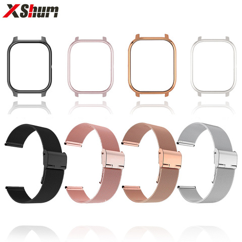 Amazfit GTS Strap With Case Xiaomi Amazfit GTS 2 20mm Band Bracelet Metal Protector GTS2 For Smart Watchband Accessories ► Photo 1/6
