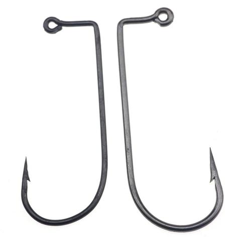 100Pcs High Carbon Steel 90 Degree Jig Fish Hooks for Outdoor Sea Ocean Fishing ► Photo 1/6