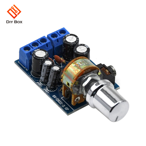 Mini TDA2822M Amplifier Board 1W+1W DC 1.8-12V 2.0 Channel Stereo Audio AMP with Volume Control for Speakers DIY Kit ► Photo 1/6