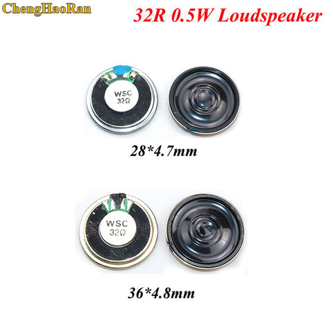 ChengHaoRan 32R 0.5W 32 Ohm Loudspeaker 28mm 36mm Mini Round Speaker Diameter Thickness 5MM Small Horn Doorbell Speaker ► Photo 1/1