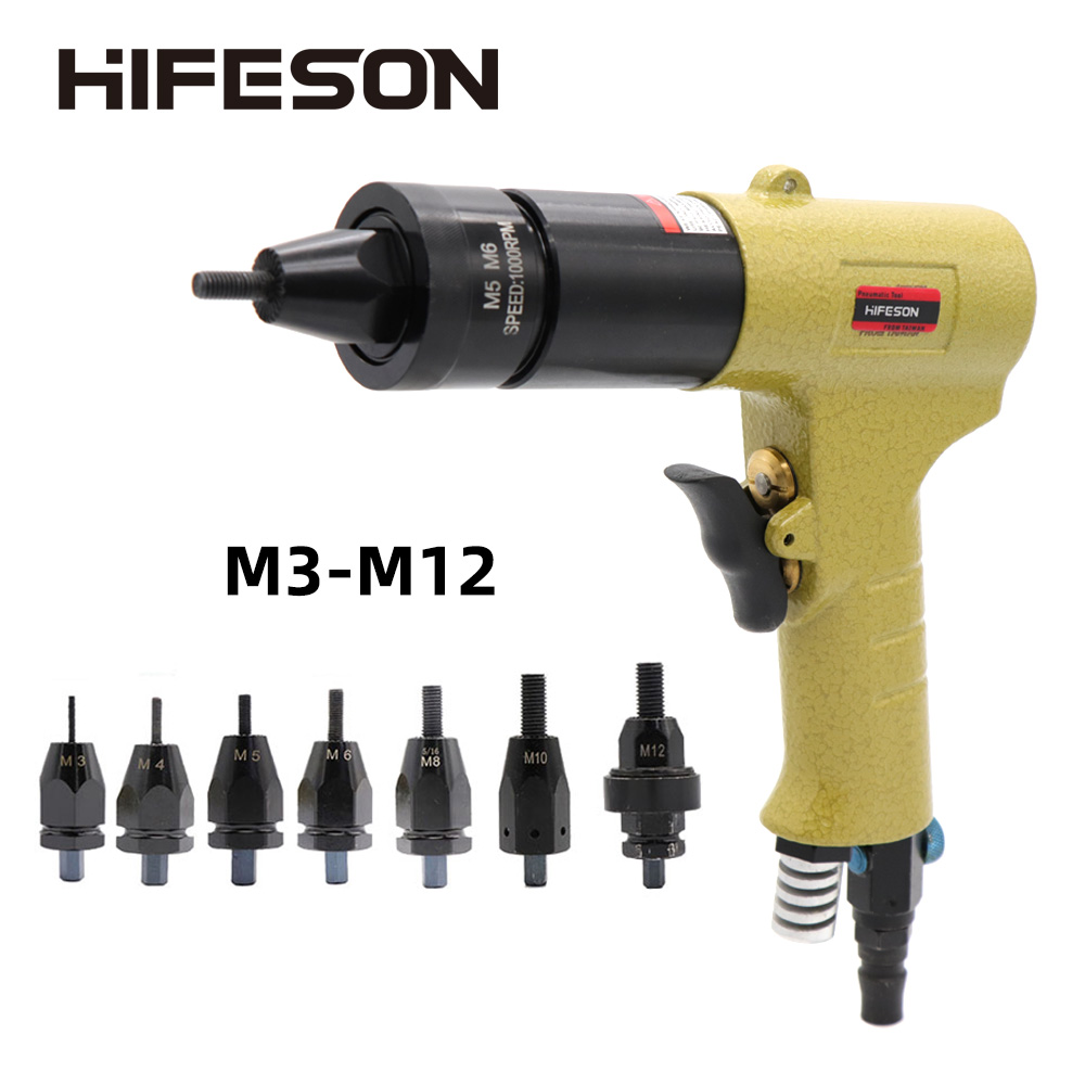 Pneumatic Air Rivet Nut Guns Insert threaded Pull Setter Riveters