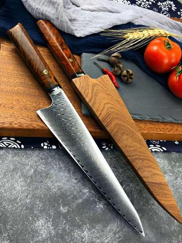 Damascus Chef Knife 8 Inch Professional Home Restaurant Kitchen Meat Knives with 67 Layers Pakka Wooden Handle ► Photo 1/6