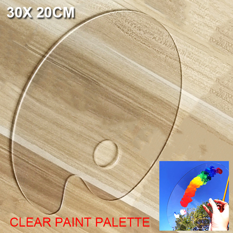 Acrylic Paint Palette Transparent Clear Gouache Artist Paint Mixing Palette Easy Cleanup for Oil Watercolour Painting Tools ► Photo 1/6