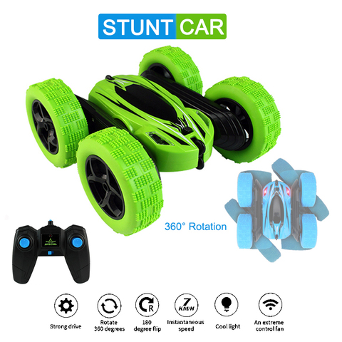 JJRC RC Stunt Car Tumbling Drift Crawler Vehicle 360 Flips Double Sided Rotating Tumbling 1:24 2.4G 4CH RC Car Toys Gift For Kid ► Photo 1/6