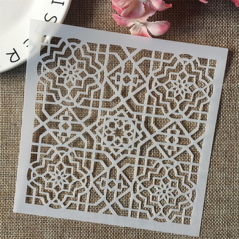 15cm Geometry Frame DIY Layering Stencils Wall Painting Scrapbook Coloring Embossing Album Decorative Template ► Photo 1/1