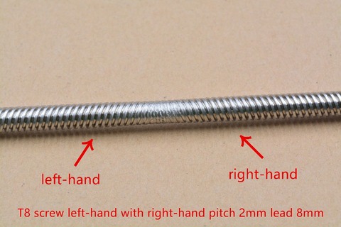 T8 Lead Screw right-left length 1000mm OD 8mm Pitch 2mm   for Reprap 3D Printer Z Axis without nut ► Photo 1/1