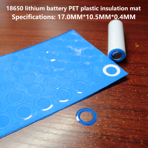 100pcs/lot 18650 lithium battery PET plastic positive insulation gasket lithium battery original hollow insulation pad ► Photo 1/6