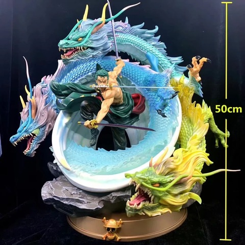 One Piece Roronoa Zoro 3 Dragons tornado Ver. PVC Action Figure Collection Model Toys 50cm ► Photo 1/6