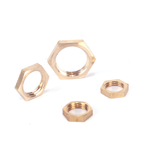 Brass Hex Lock Nuts Pipe Fitting M10 M12 1/8