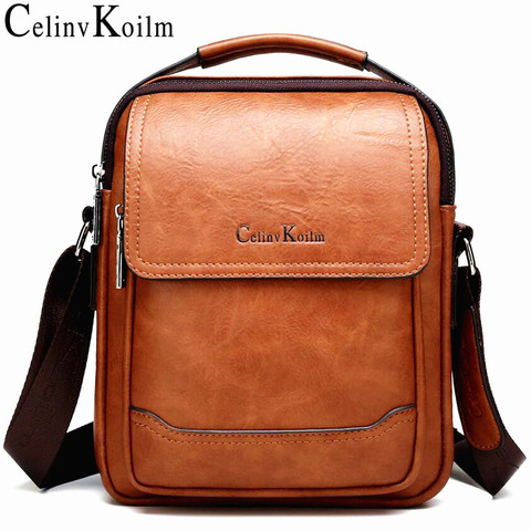 Celinv Koilm Brand Men Bags 100% High Quality Leather Shouder Messenger Bag For Man Fashion Causal Crossbody Tote Bags New Style ► Photo 1/6