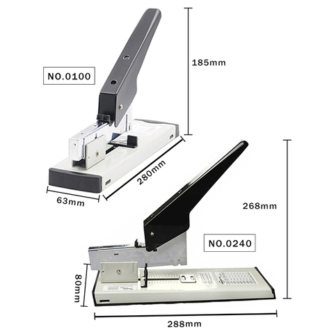 Huapuda 0100 & 0240 Metal Heavy Duty Stapler Large Capacity Paper Binding/Stapling Stapler Office Manual Stapler/Staple/Nailer ► Photo 1/6