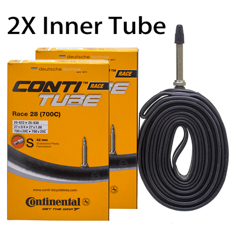 1 Pair Continental Grand Race 28 Road Bike Bicycle Inner Tube 700c x 20-25 Presta 42mm/60mm Bicycle Presta ► Photo 1/6