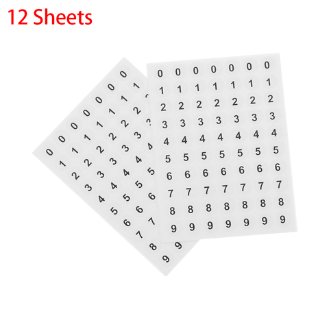 12 Sheets Numbers 0-9 Self Adhesive Scrapbooking Sticker Round Circle Labels Decoration Stickers Office School Supplies ► Photo 1/1