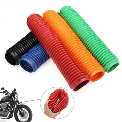 Stylish durable 2Pcs Motorcycle Rubber Gaiter Front Fork Boot Cover Shock Dust Guard Protector ► Photo 1/6