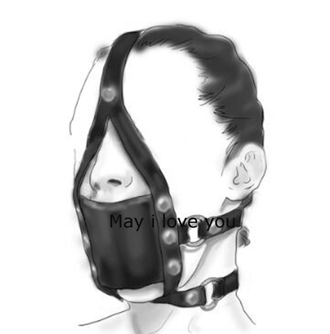 Leather Mouth Gags ,Cover Face Mask Harness ,Silicone Gag Ball , BDSM Bondage Muzzle Strap Accessories, Adult Sex Toys ► Photo 1/6