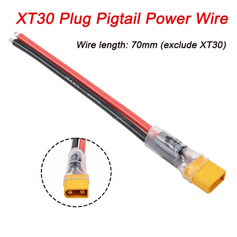 XT30 Plug Pigtail Power Wire 100F Capacitor for Mobula7 HD TRASHCAN UR85 UR85HD Crazybee F3 / F4 PRO Parts ► Photo 1/6