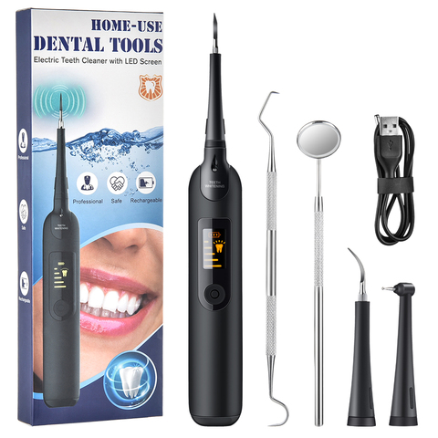 Electric Ultrasonic Dental whitener Scaler Teeth Whitening kit teeth Calculus Tartar Remover Tools Cleaner Tooth Stain Oral Care ► Photo 1/6