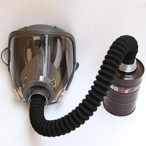 Full Facial Gas Mask Repirator 6800 with 0.5m Pipe Russia Long Carbon Cartridges Organic Gases Chemicals Industry Large View ► Photo 1/6
