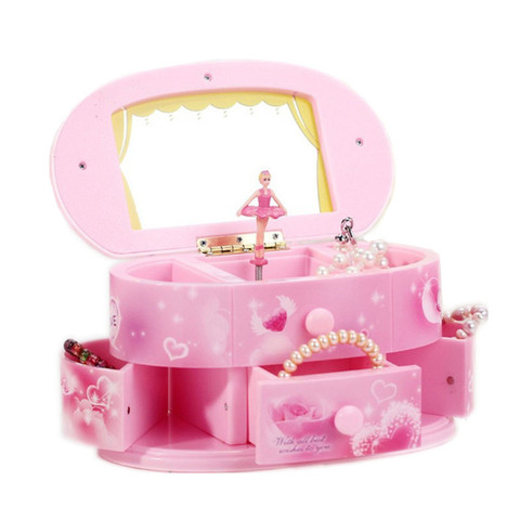 Children's Birthday Music Boxes Creative Dancing Girl Music Jewelry Box Storage Case Rotating Clockwork Music Box Christmas Gift ► Photo 1/6