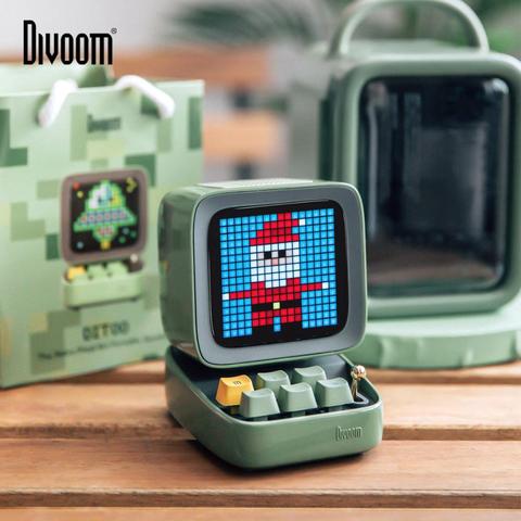 Divoom Ditoo Retro Pixel art Bluetooth Portable Speaker Alarm Clock DIY LED Display Board, Christmas gift Home light decoration ► Photo 1/6