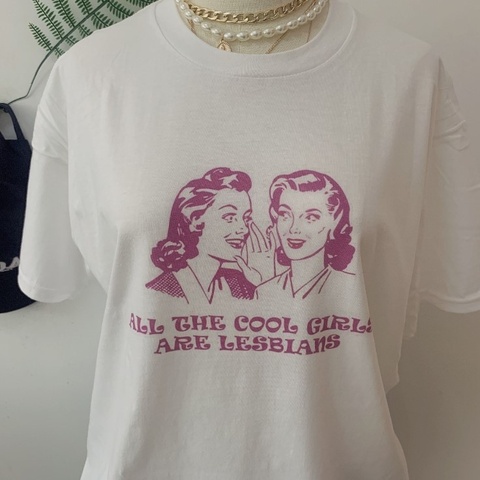 JBH-All Cool Girls Are Lesbians T-Shirt Women Men Unisex Funny Graphic Tees Summer Style T Shirt Fashion Tshirt Tops Outfits ► Photo 1/6