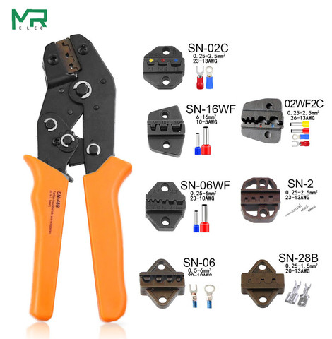 SN-48b Series 7 kinds of collets European bare terminal crimping pliers crimping pliers 2.8 4.8 6.3 tool  plug spring precision ► Photo 1/5