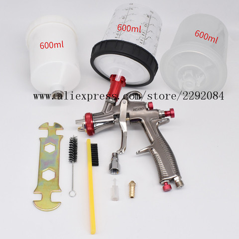 LVLP manual spray gun air spray gun airbrush 1.3mm 600CC no-clean cup paint mixing cup spray gun suitable for paint craftsmen ► Photo 1/6